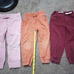 2T Girls Canvas Jogger Pants