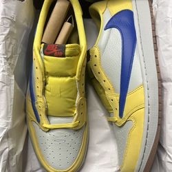 Jordan 1 Low Travis Scott Canary Size 12M New