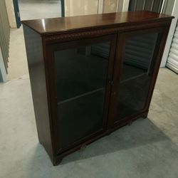 Mahogany Glass-front Cabinet
