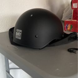 Flat Black Street & Steel Half Helmet 