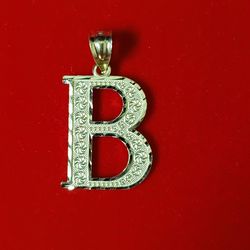 10kt Gold Letter B Pendant
