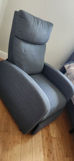 Gray Fabric Recliner Chair Living Room Massage Single Sofa Home Theater Chairs