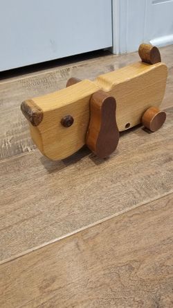 Wooden Dog Push Toy