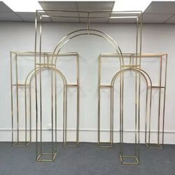 Metal gold wedding arch