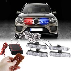 Sidagi 4 in 1 Red & Blue Emergency Strobe Lights