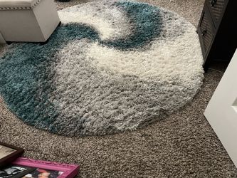 4ft SeaFoam Circle Area Rug
