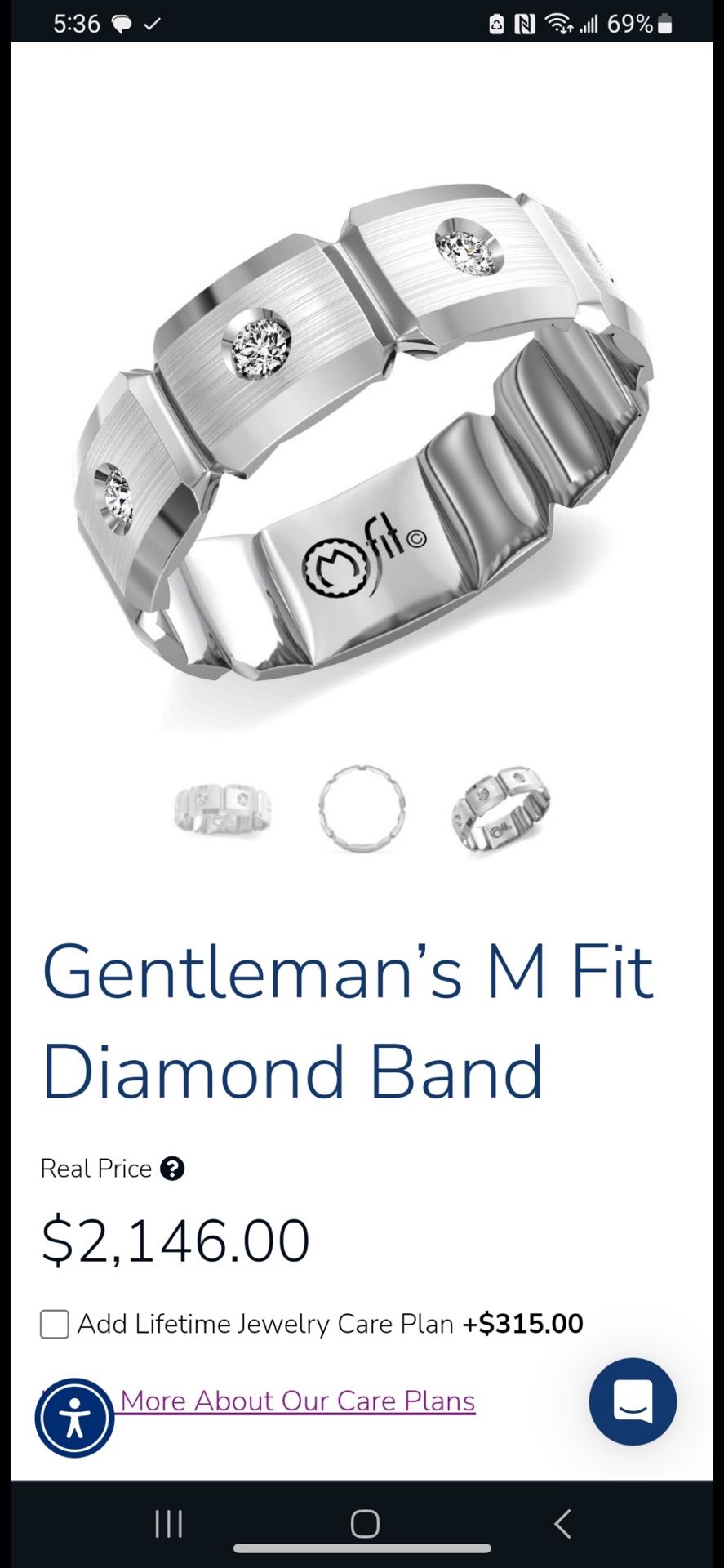 10k White Gold Men’s Wedding Band