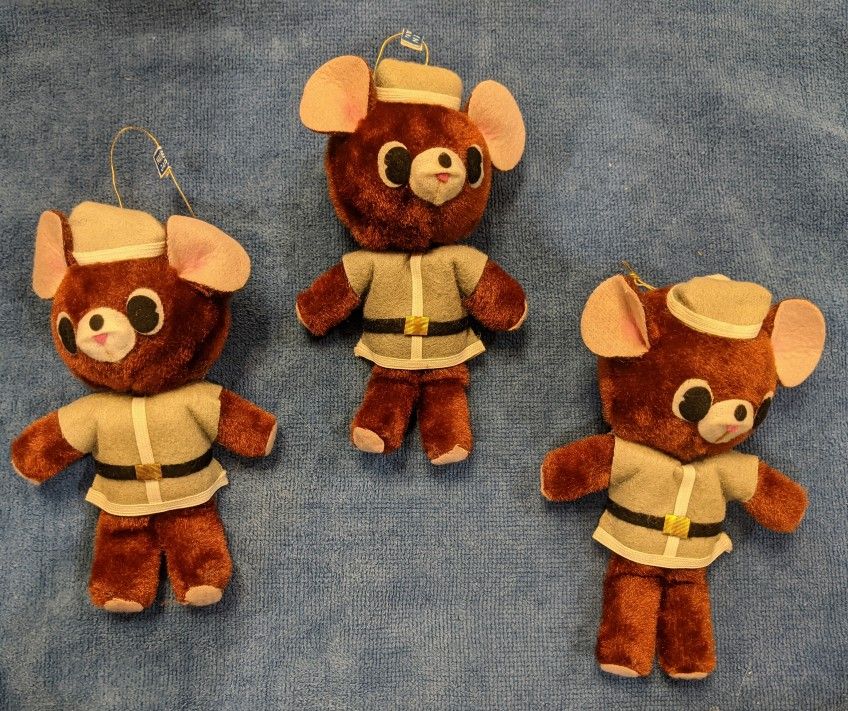 Vintage Mice Ornament Set