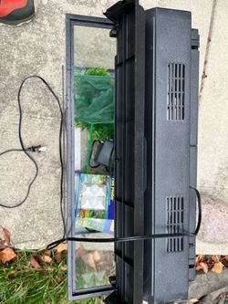Newer 10 gallon tank with items