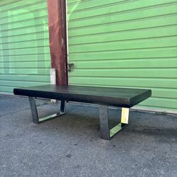Wood & Chrome Coffee Table
