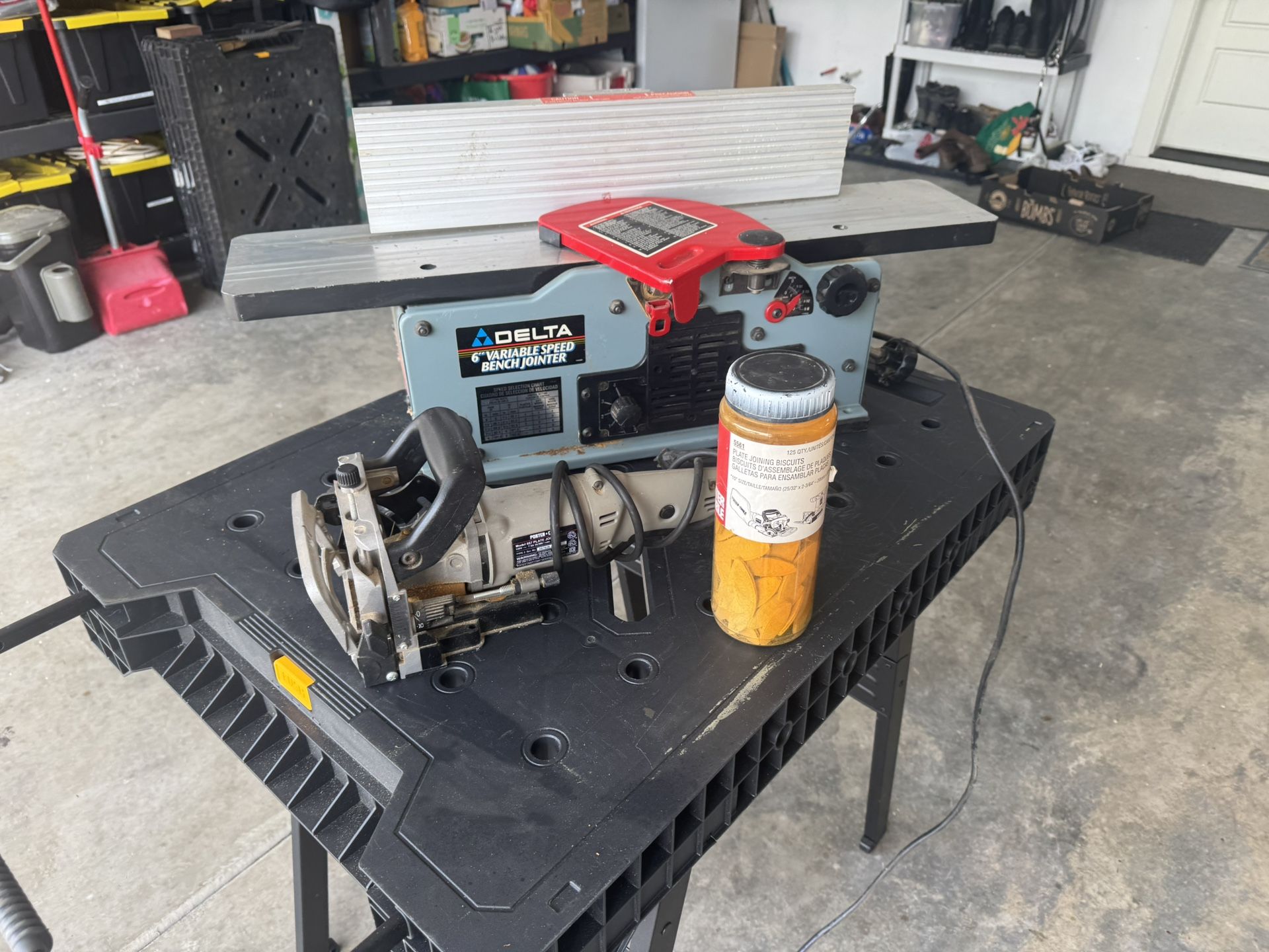 Delta 6 Inch Variable, Speed, Bench, Joiner, Porter Cable Plate Joiner (biscuit Maker)
