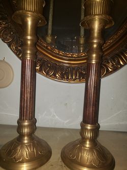 VINTAGE BRASS CANDLE HOLDERS( Pair)