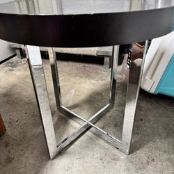Black Wooden End Table