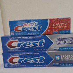 Crest Tartar Protection & Crest Kids Toothpaste 