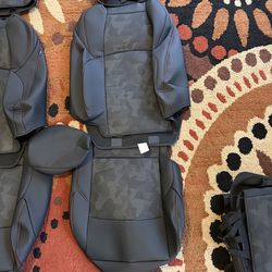 2024 (4th gen)  Tacoma leather black camo seat covers