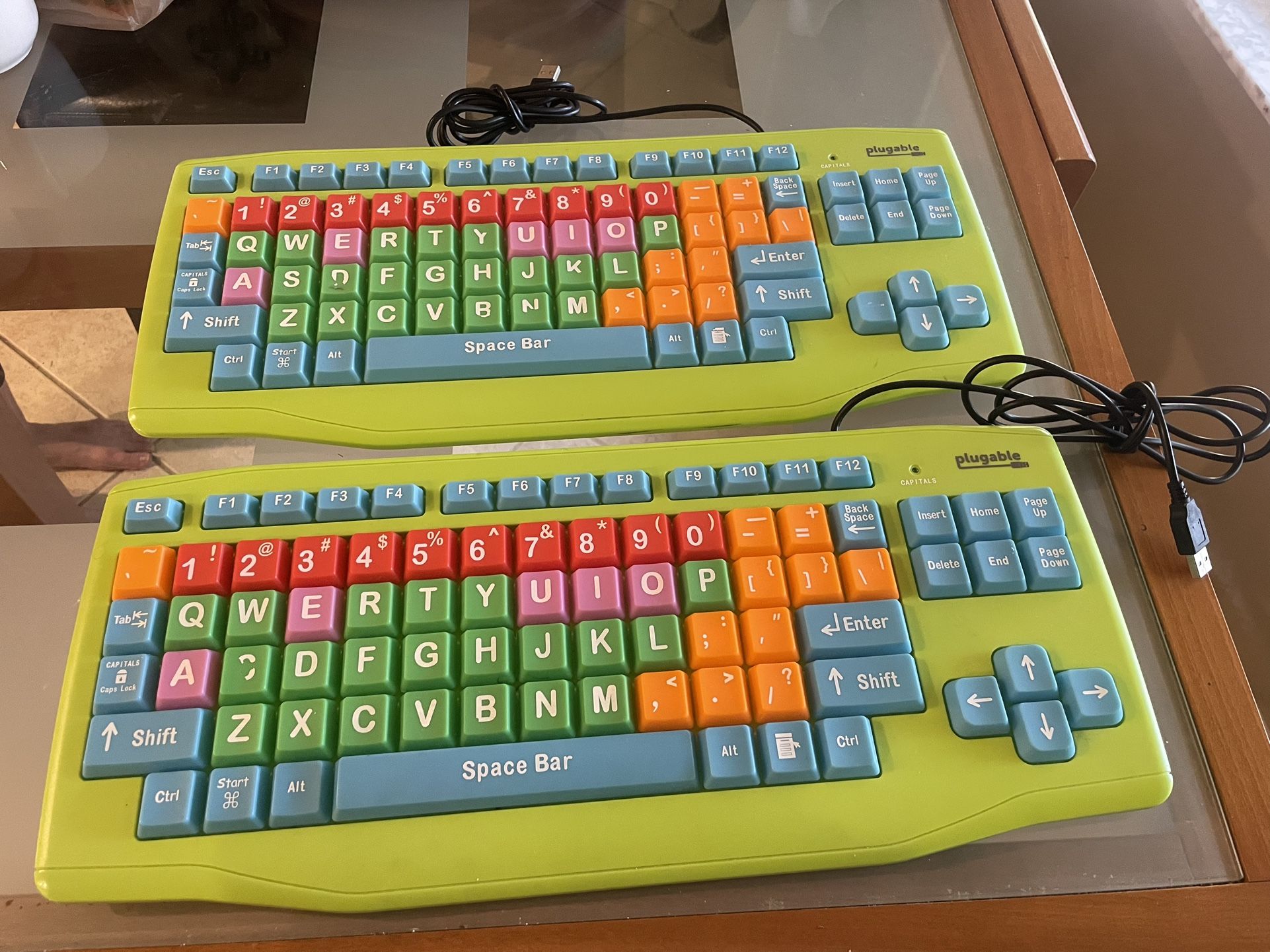 2 Colorful Extra Large Keyboards
