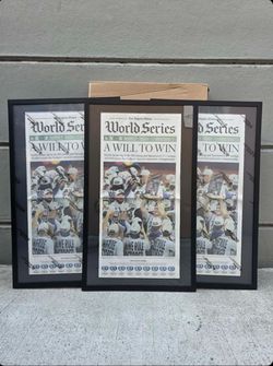 Framed 2025 Dodgers World Series Championship Newspaper