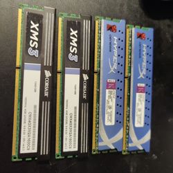 Corsair and Kingston DDR3 Gaming Ram 8GB Total( 4*2GB) . Tested and Working Good .