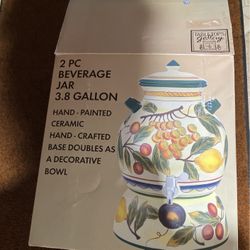 2 PC Beverage Jar 3.8 Gallon
