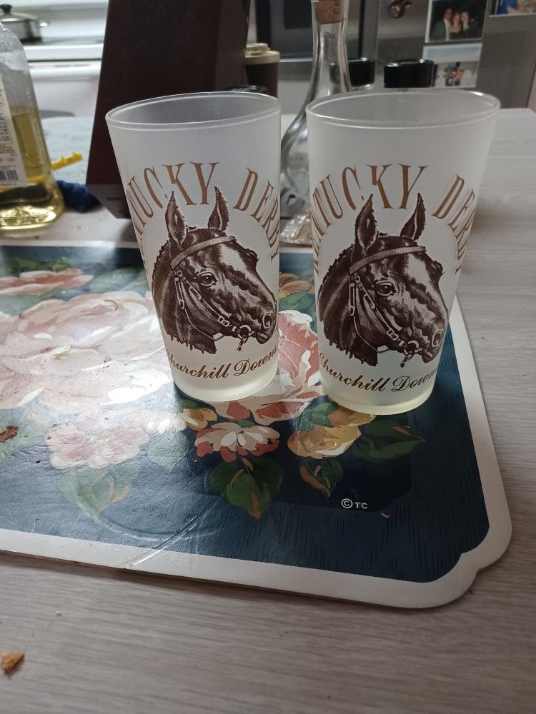 1964 Kentucky Derby Mint Juleper Souvenir Glasses