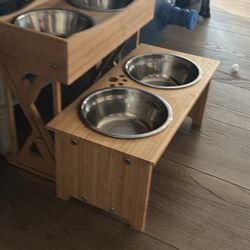 Dog Bowl For Medium Dogs Riser With 2 Bowls 