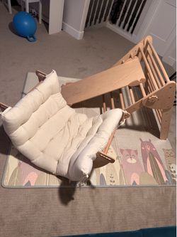 Climbing slide and rocking chair set