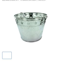 7” Tin buckets w/ Star cutout NEW