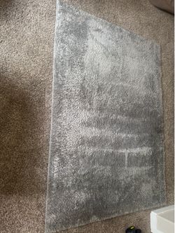 7’ x 5’ Soft Gray Plush Shag Area Rug – Excellent Condition