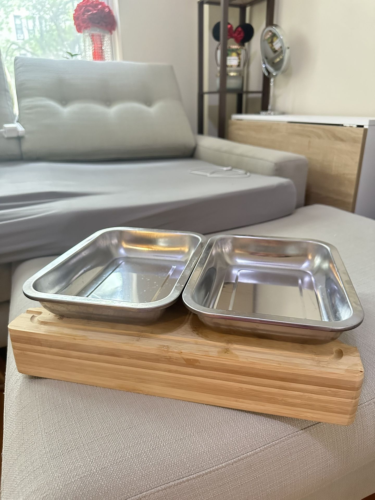 Large Cutting Board with 2 Slide Out Drawers.