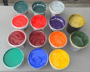 plastisol inks. 14  cans  the  quart