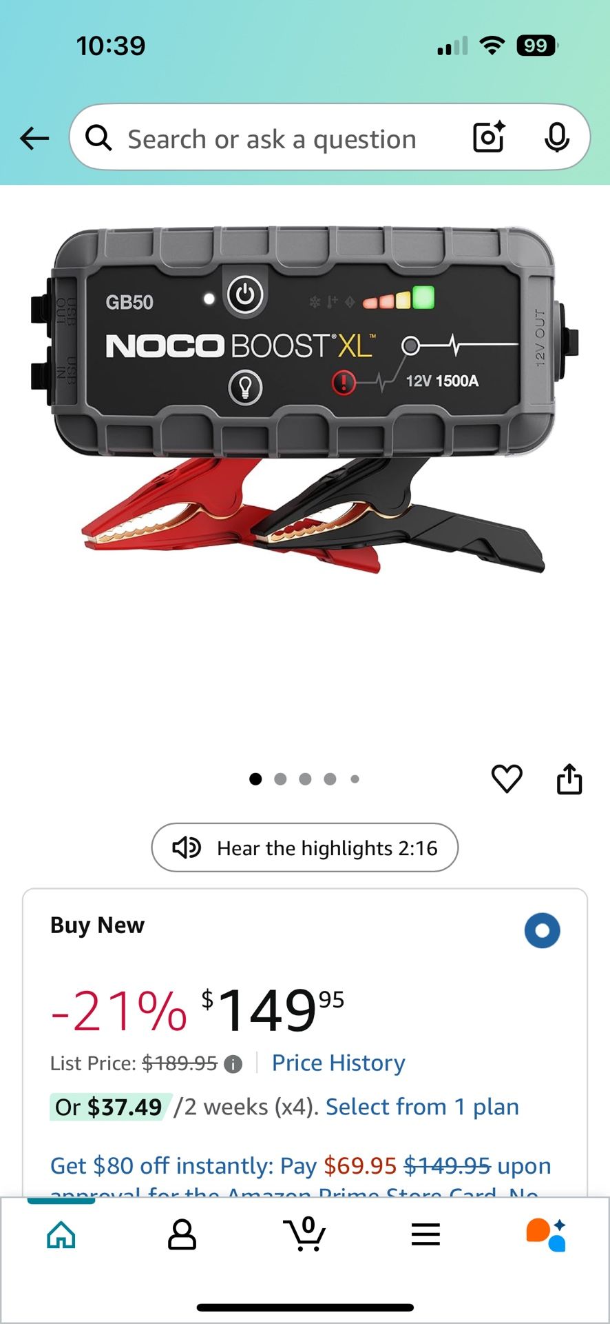 GB50 Jump Starter