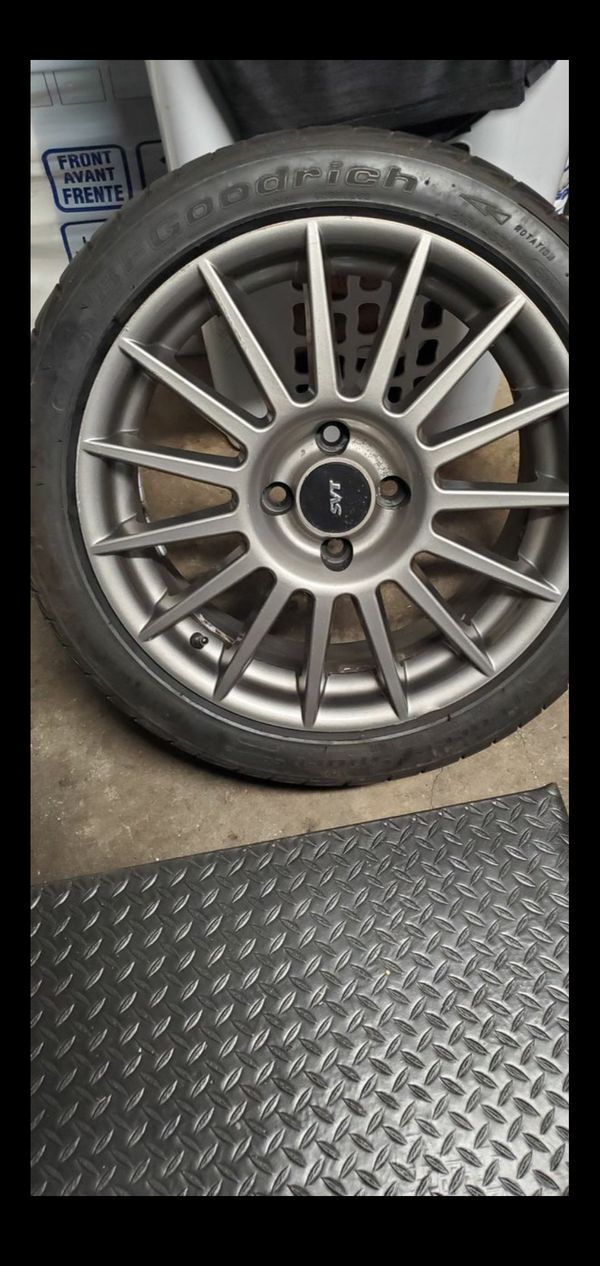 Svt focus / ford fiesta bolt pattern 4x108 rim with a bfgoodrich 215 45