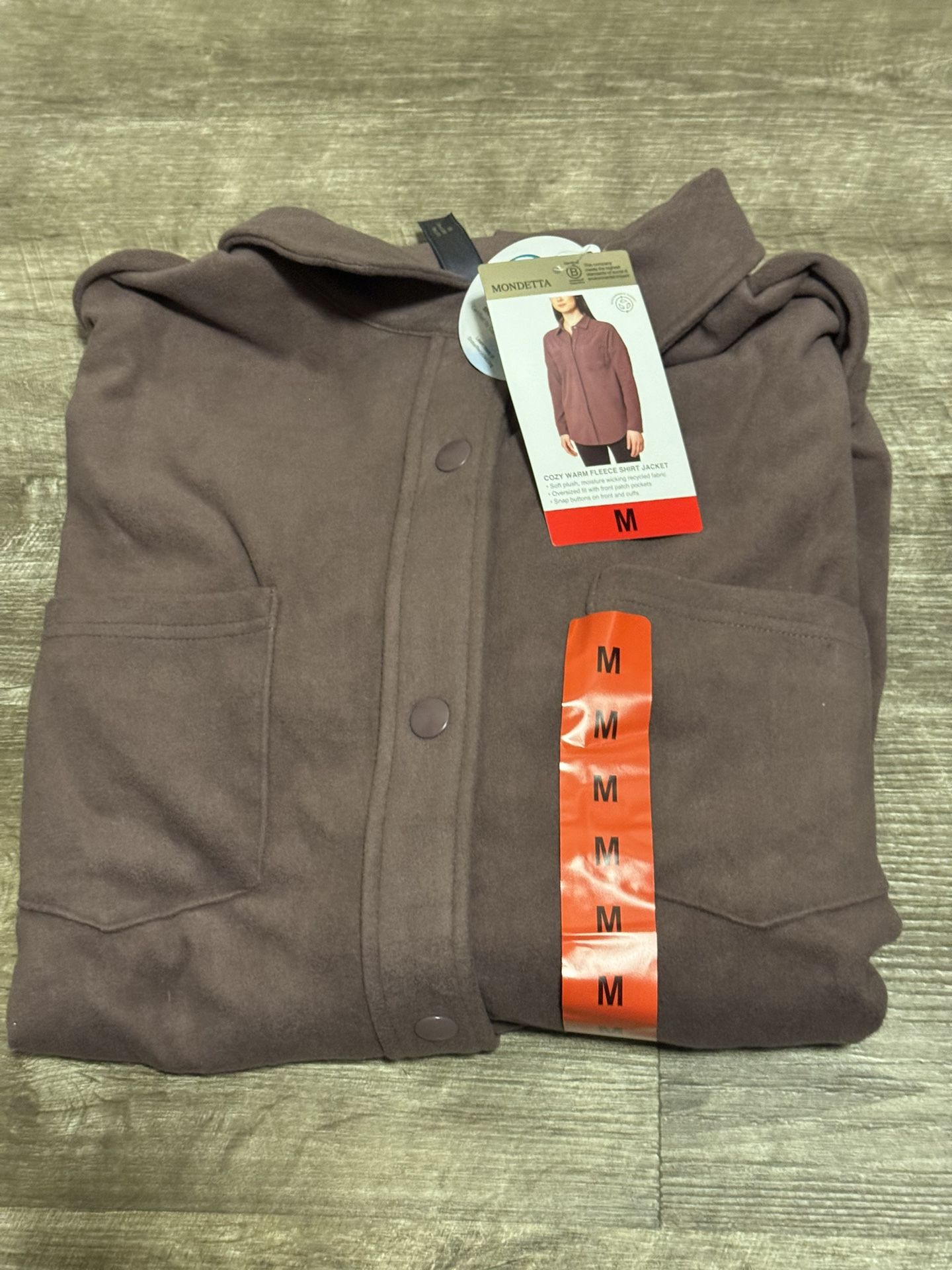 New Cozy Warm Fleece Shirt Jacket Size Medium 