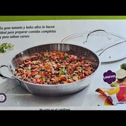 SARTEN DE 14" DE ACERO INOXIDABLE TRI PLY PRINCESS HOUSE🫒🌻 