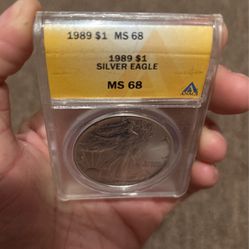 1989 MS68 American Silver Eagle 1 Oz Coin