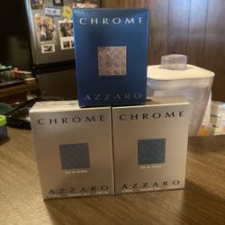 NEW Azzaro Chrome Original EDT & Chrome EDP Men's Colognes