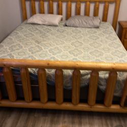King Pine Bed Frame And Mattress 