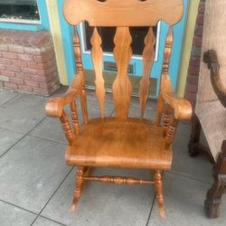 Solid Wood Rocker Rocking Chair 