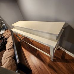 Wood Table/desk With Plugs