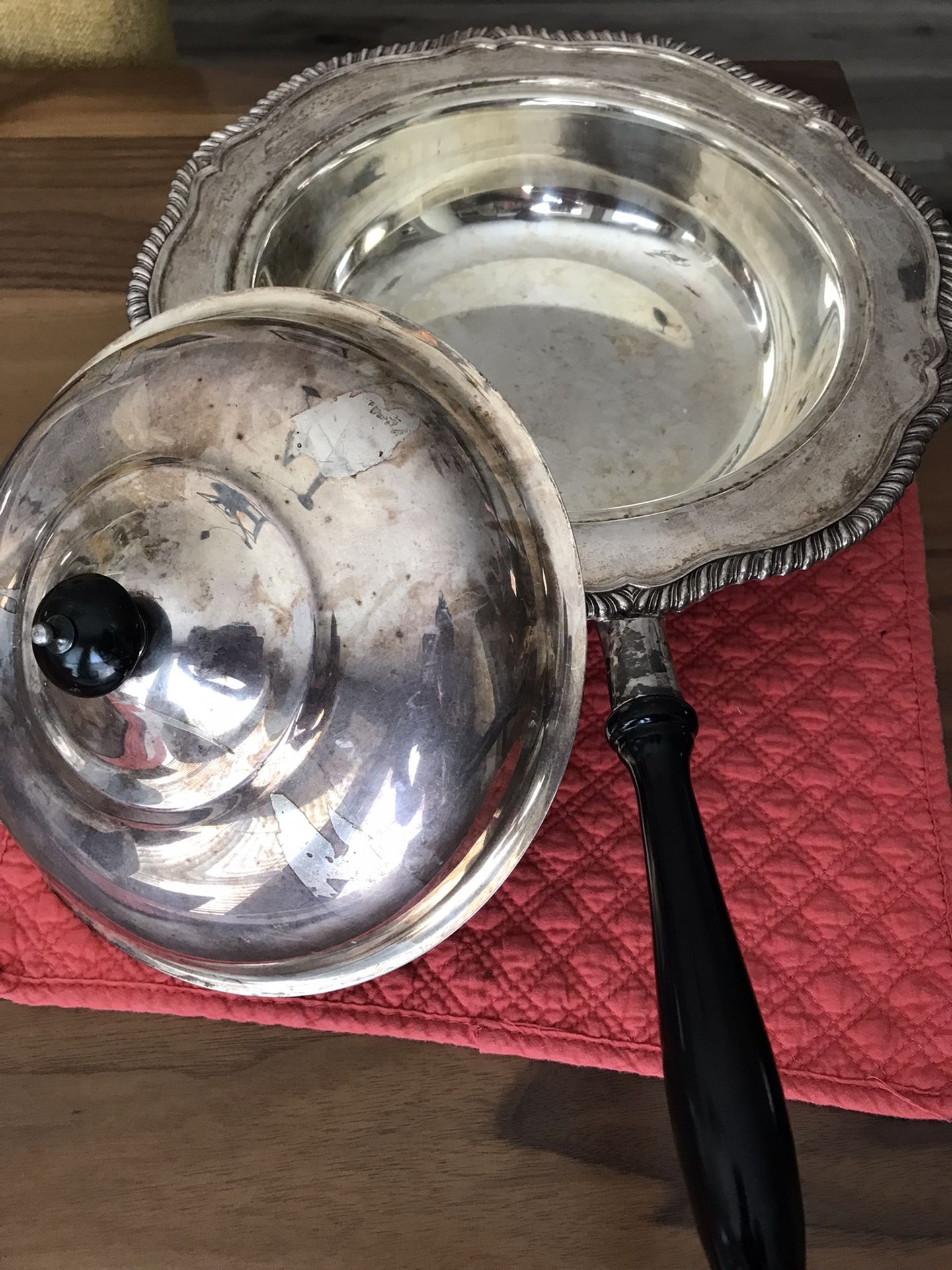 Webster Wilcox Silverplate Footed Covered Warming Buffet Server