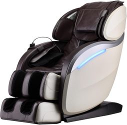 BestMassage Full Body Massage Chair Zero Gravity Shiatsu Recliner w/ Heat 6 Programs Brown-Beige FREE LOCAL DELIVERY