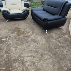 Loveseat and chair