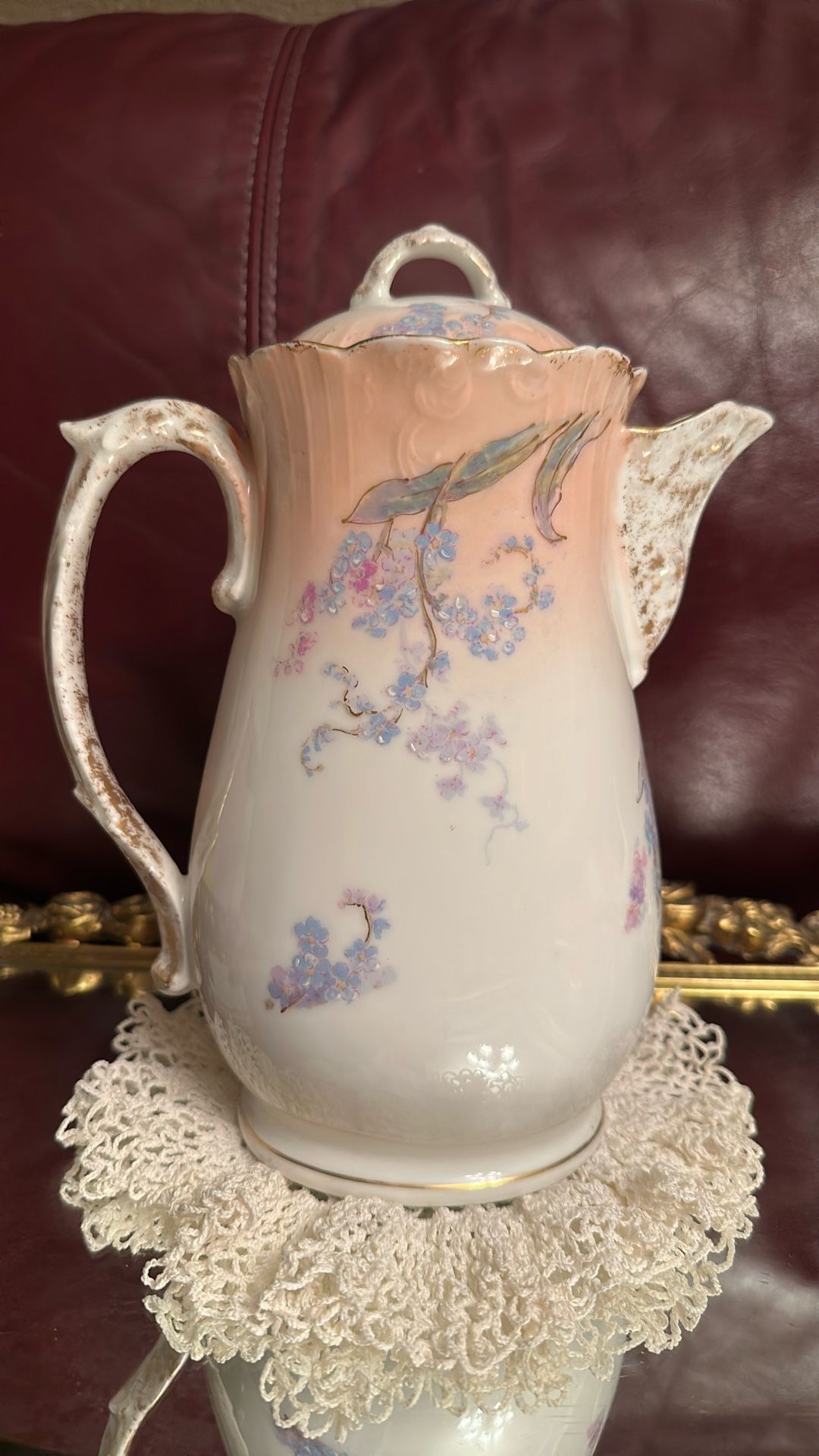 Antique Porcelain Limoge Chocolate Pot