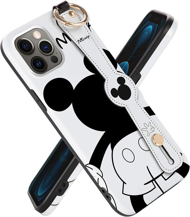 Disney iPhone 12-12 Pro Case for Boys, Girls, and Teenagers with Stand Straps
Mickey Loop Case Designer Cool Cute Cartoon Soft Protection