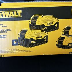 DEWALT 20V MAX Lithium-Ion 2.0Ah Battery (2 -Pack) and 20V MAX Lithium-Ion 4.0Ah Battery (2 -