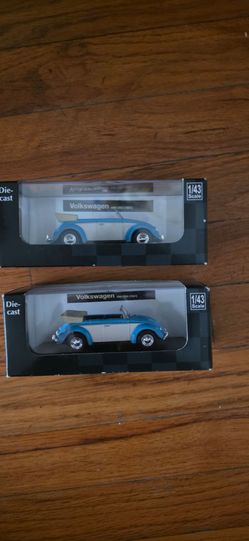 Volkswagen VW1(contact info removed) Die-Cast Model Cars 1/43 Scale – Set of 2