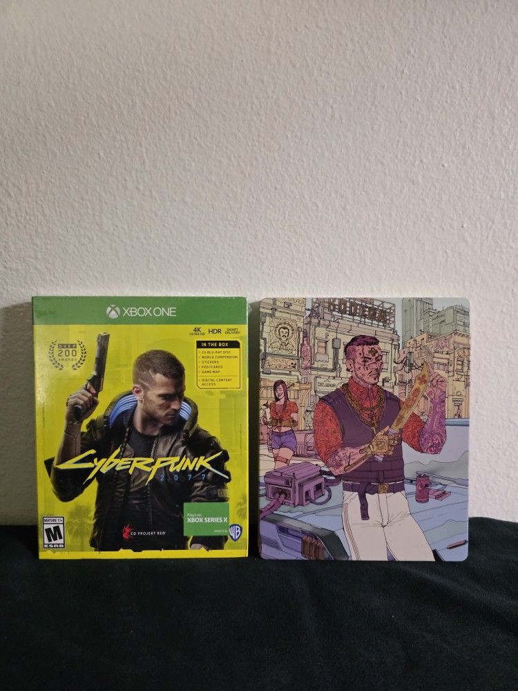 New Factory Sealed Cyberpunk 2077 Xbox One/Series X Edition With Steelbook Game Case