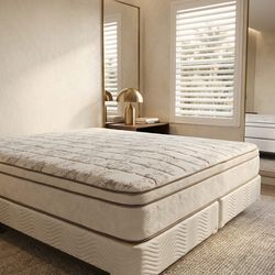 New queen mattress and box spring 2 pc bed frame is not included