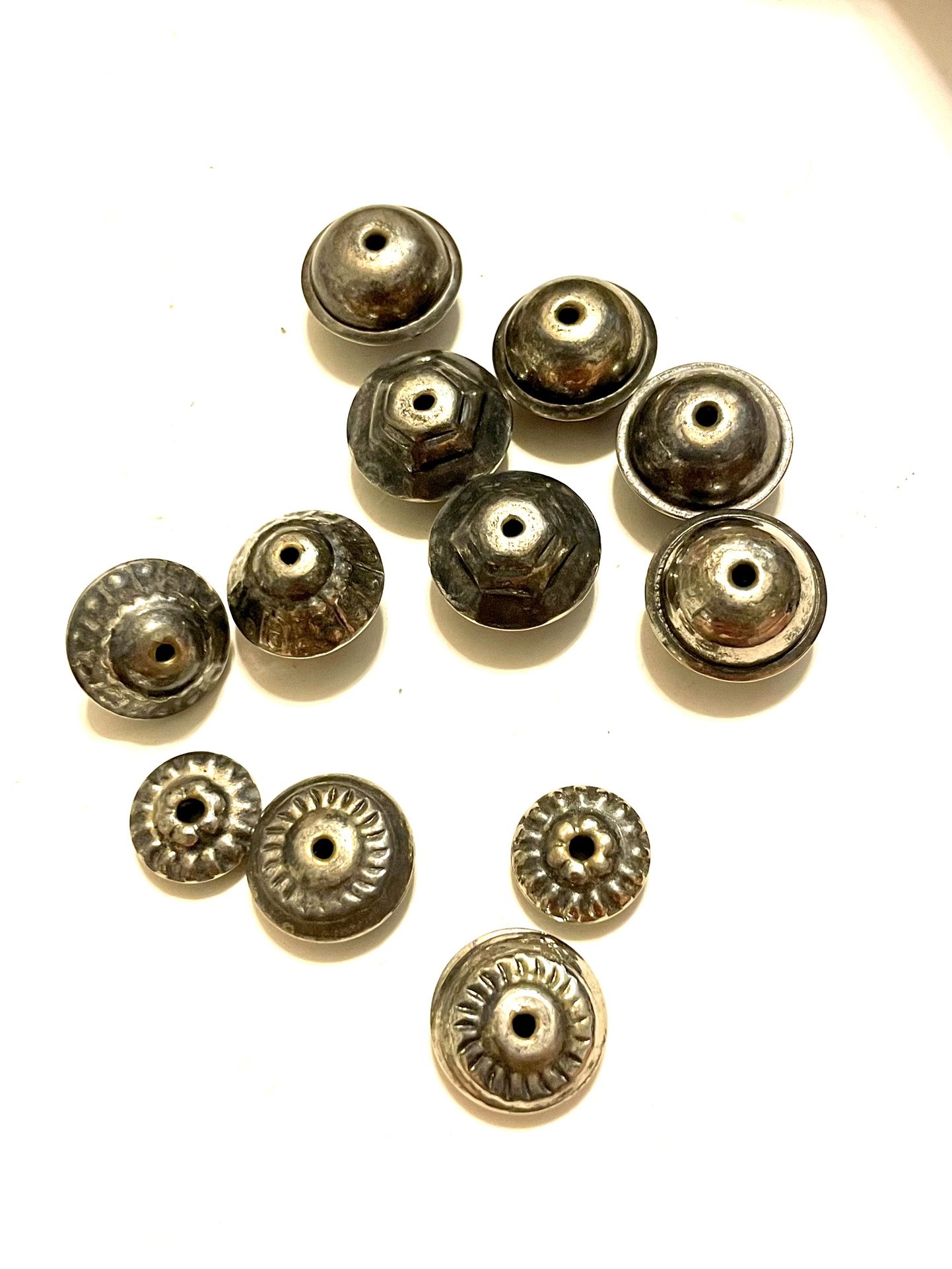 German Silver 12 Bead Lot