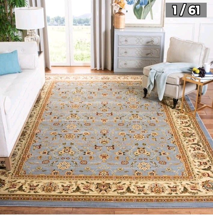 Large rectangular SAFAVIEH Lyndhurst Adelyne Traditional Oriental Rug, gray, blue, 5'3" x 7'6",price
